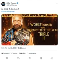 Screengrab of a fan's opinion